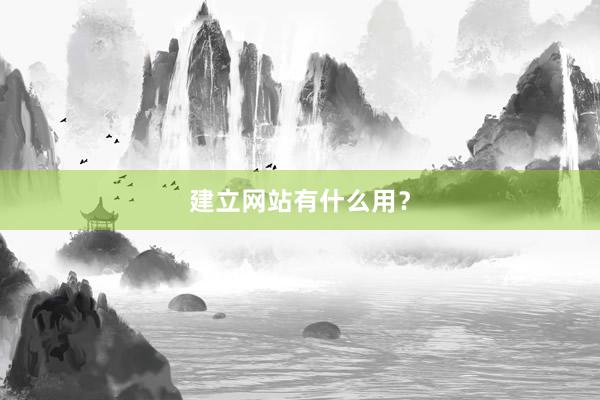 建立网站有什么用？